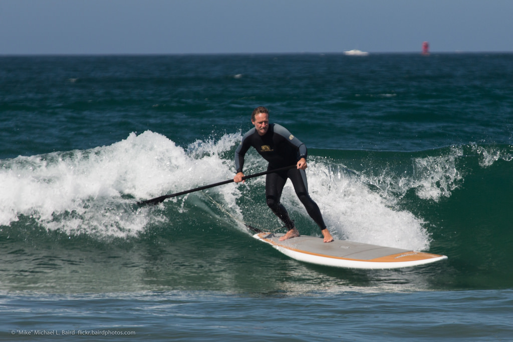 man surfing