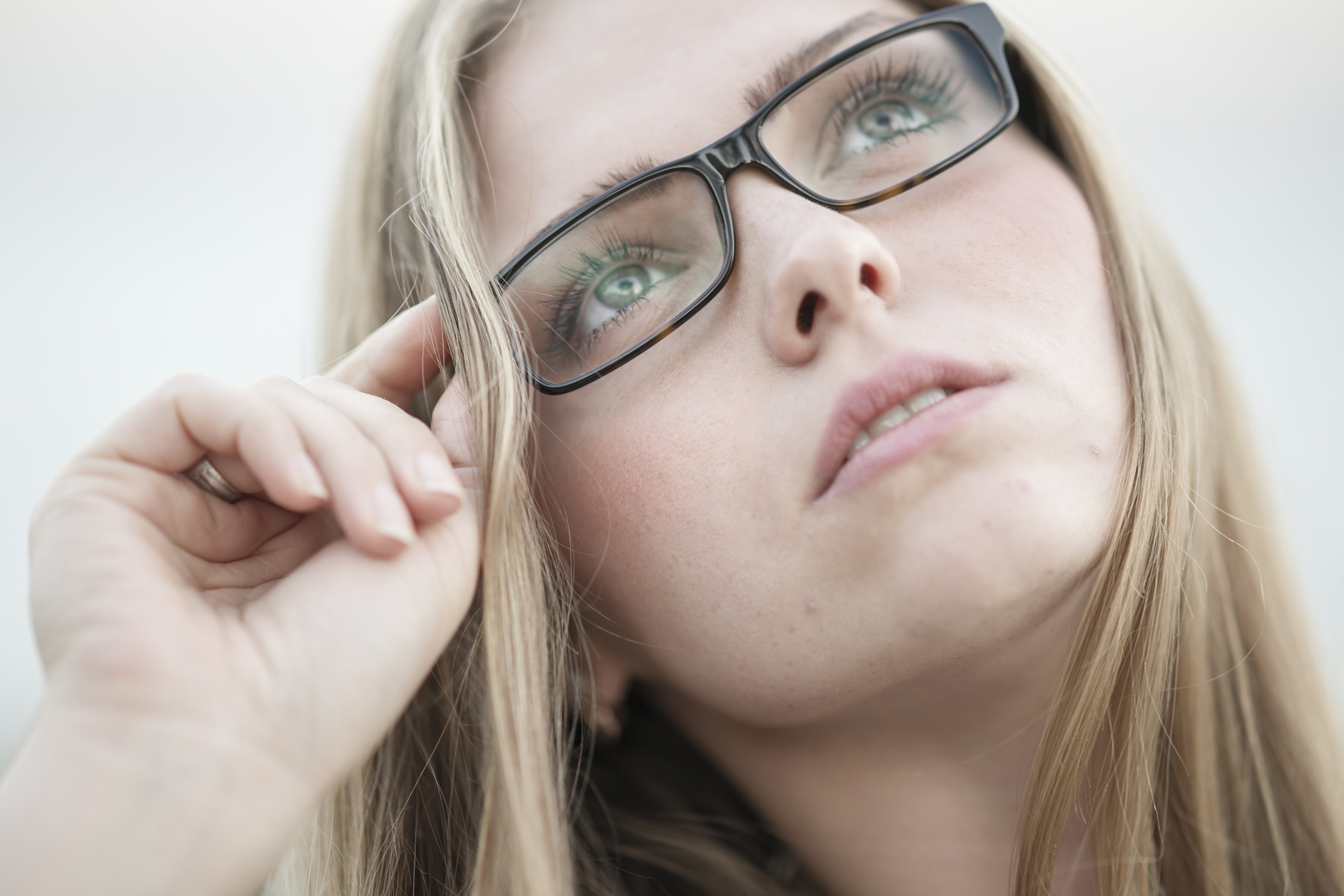 a woman with eyeglasses
